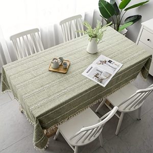 Spring Table Cloth Rectangle Table Party Table Cloth Tassel Tablecloth Cotton Linen Tablecloths Rectangle Table Cloth for Dinning Decoration